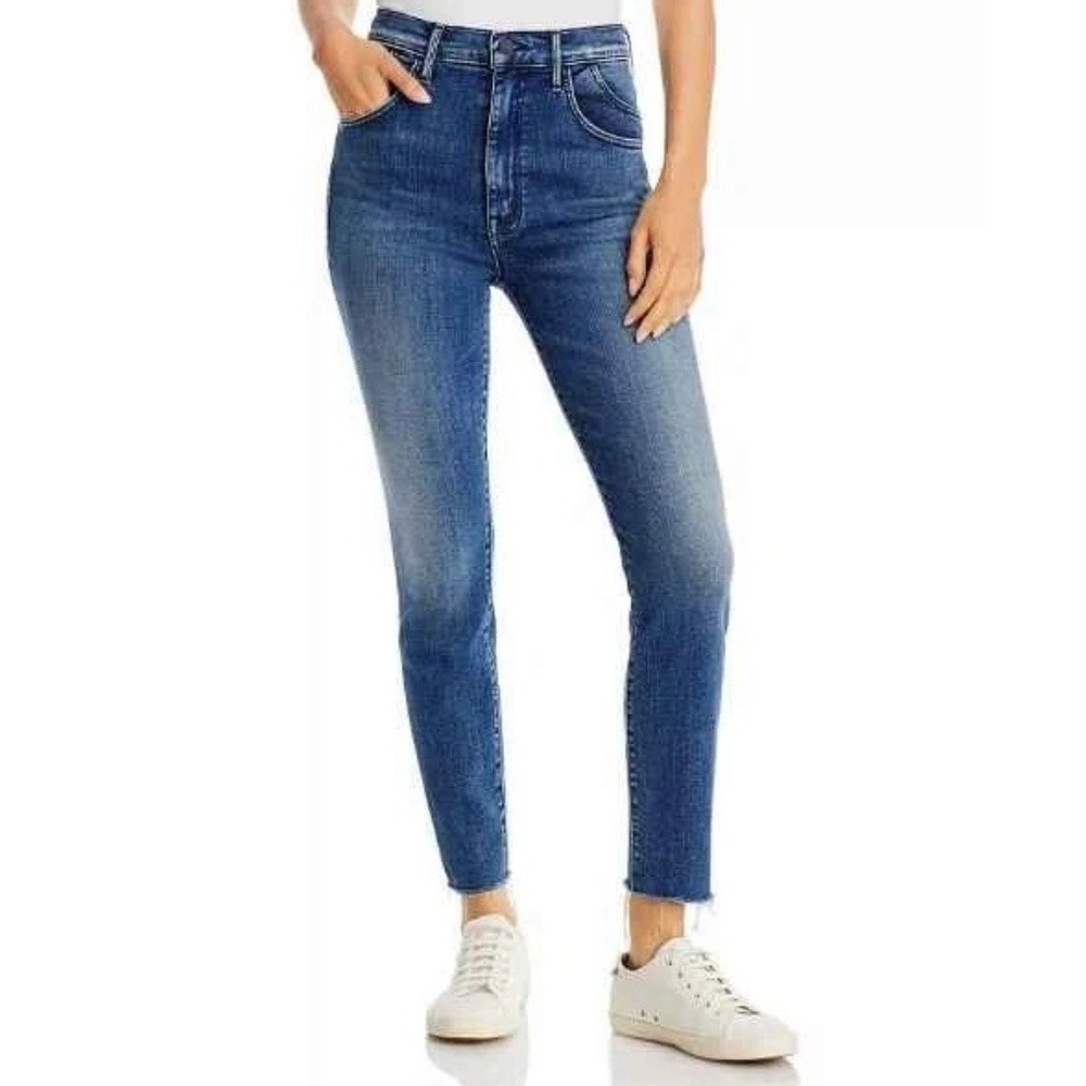 MOTHER The Stash Swooner High Rise Ankle Skinny Jeans Chick Flick Size 26 - Picture 1 of 12